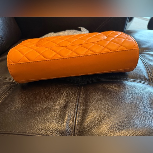 Orange Quilted Convertible Shoulder Bag - Picture 3 of 15